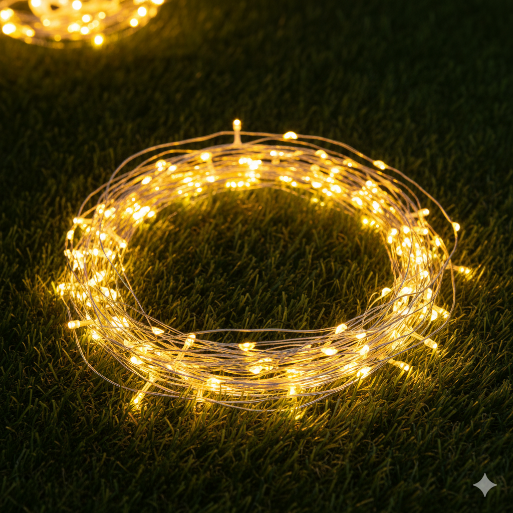10 Meter Warm White LED Rice Fairy Lights (36 LEDs) - Indoor & Outdoor Use