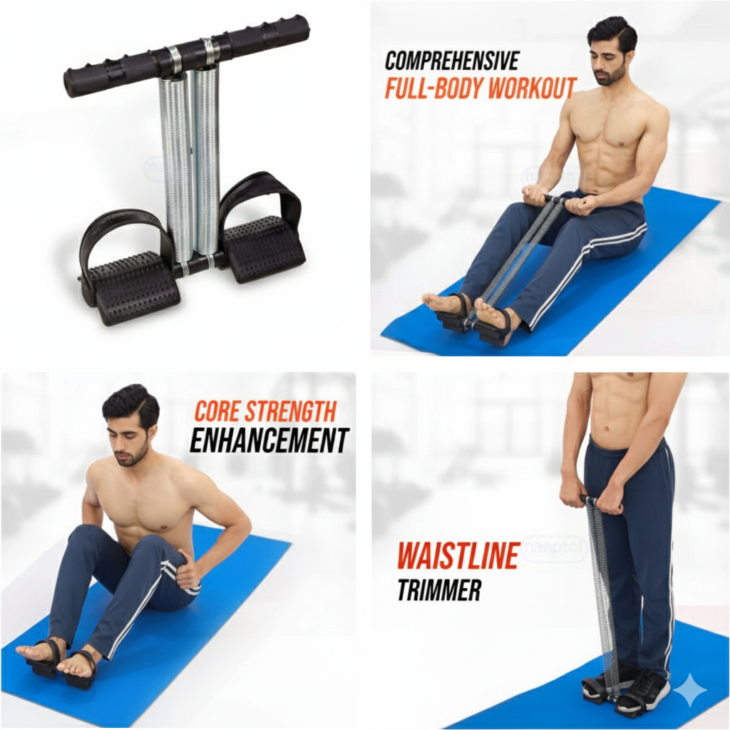 Single-Spring Tummy Trimmer: 5-in-1 Ab Exerciser & Full Body Toning Pedal